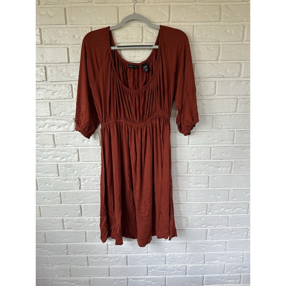 New York & Company Stretch Women Dress Medium A-Line 3/4 Sleeve